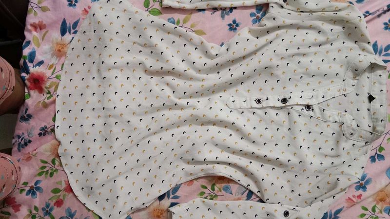 Chic White Printed Tunic Top