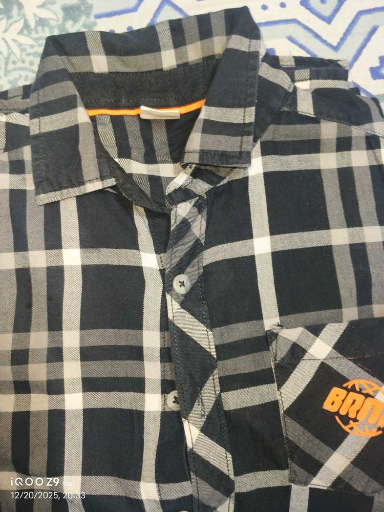 Boy's Plaid Casual Shirt