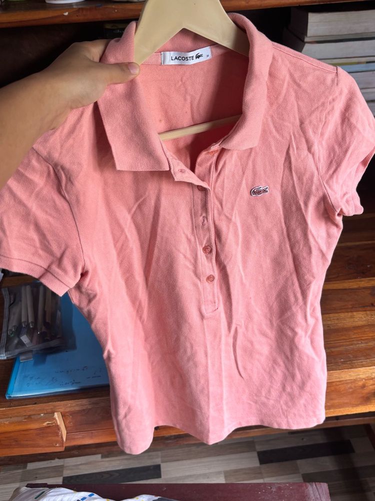 Lacoste Pink Polo Shirt