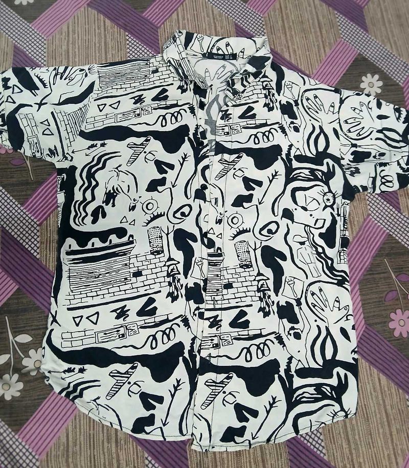 Retro Graphic Print Shirt
