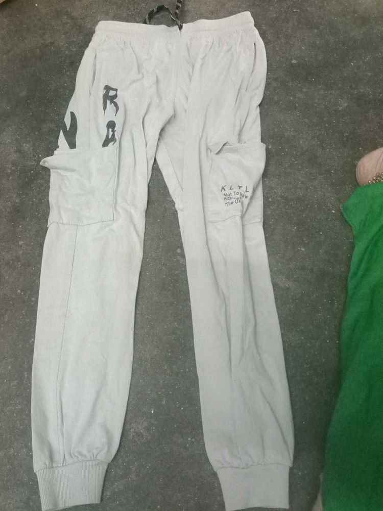 Light Grey Cargo Joggers