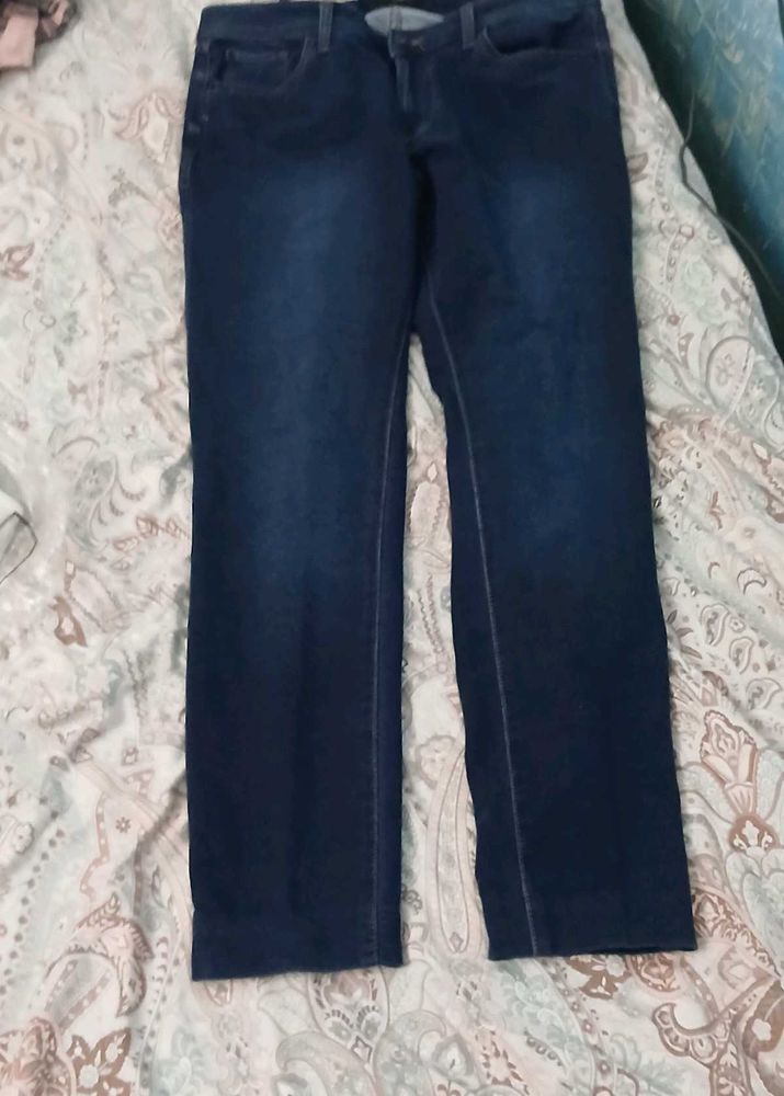 Classic Dark Wash Denim Jeans
