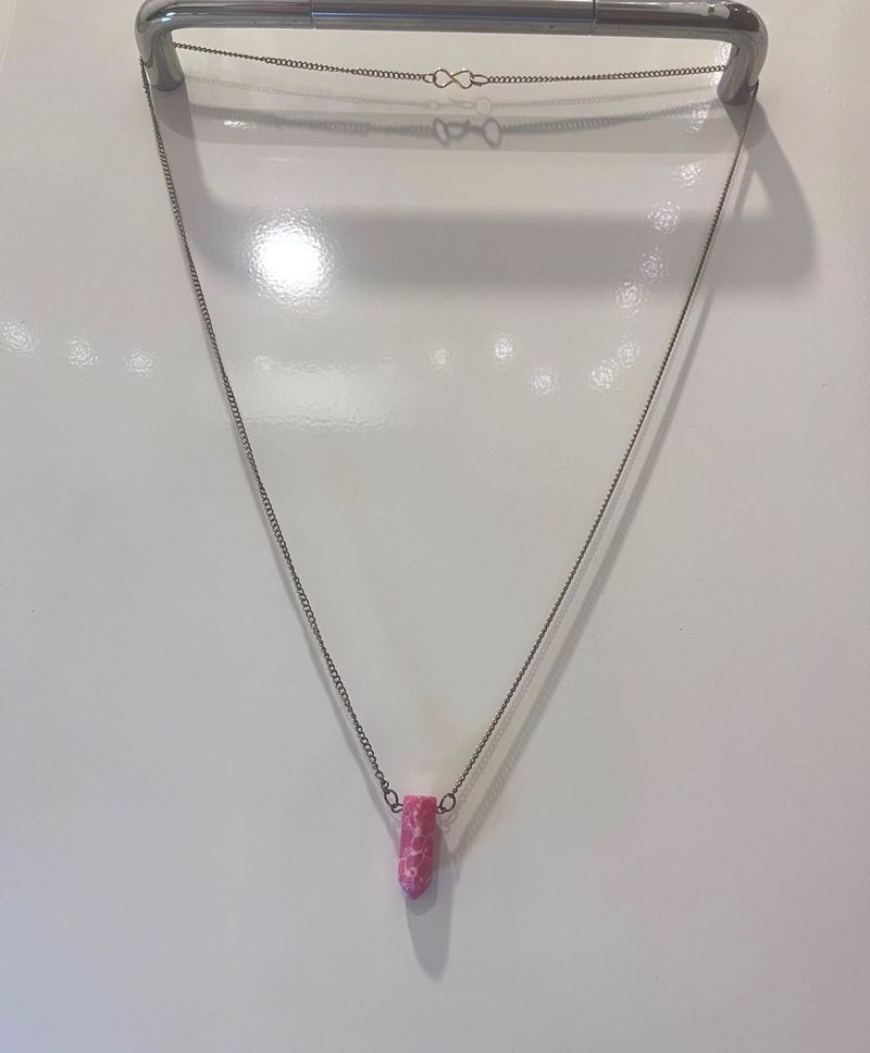 Unique Pink Pendant Necklace