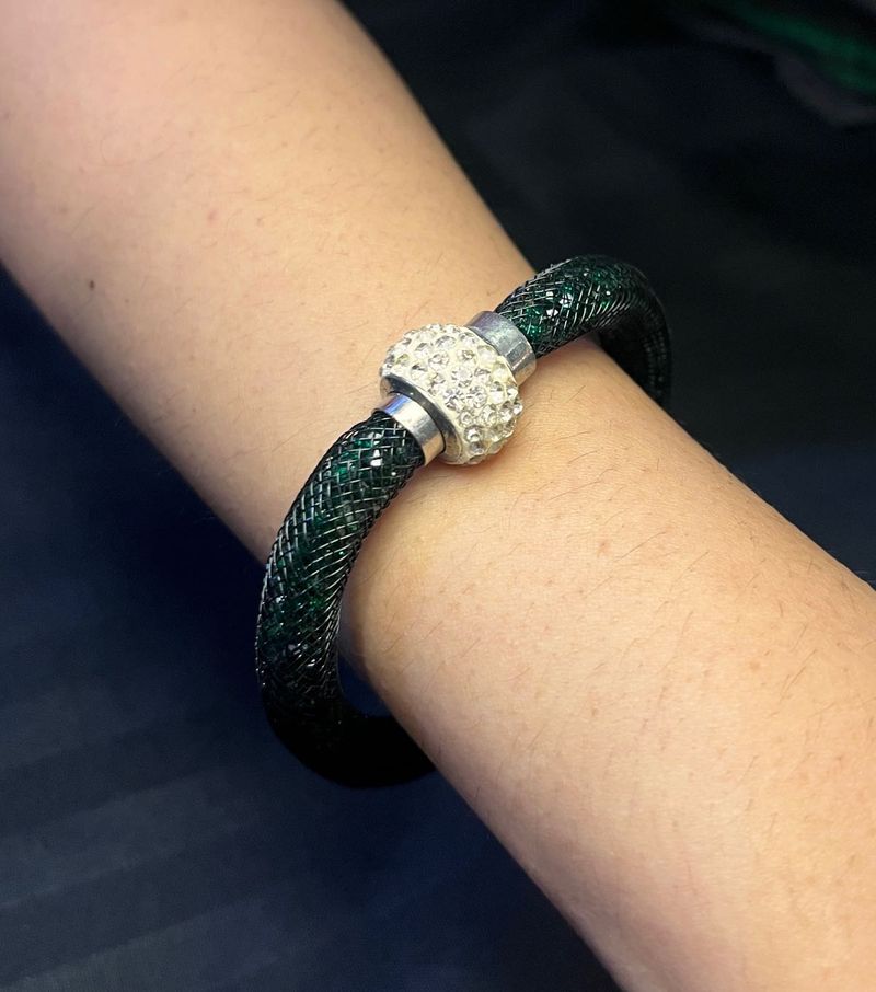 Dark Green Diamond Crystal Bracelet