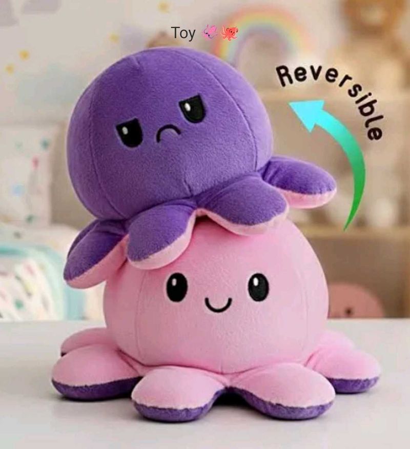 Reversible Octopus Plush Toy