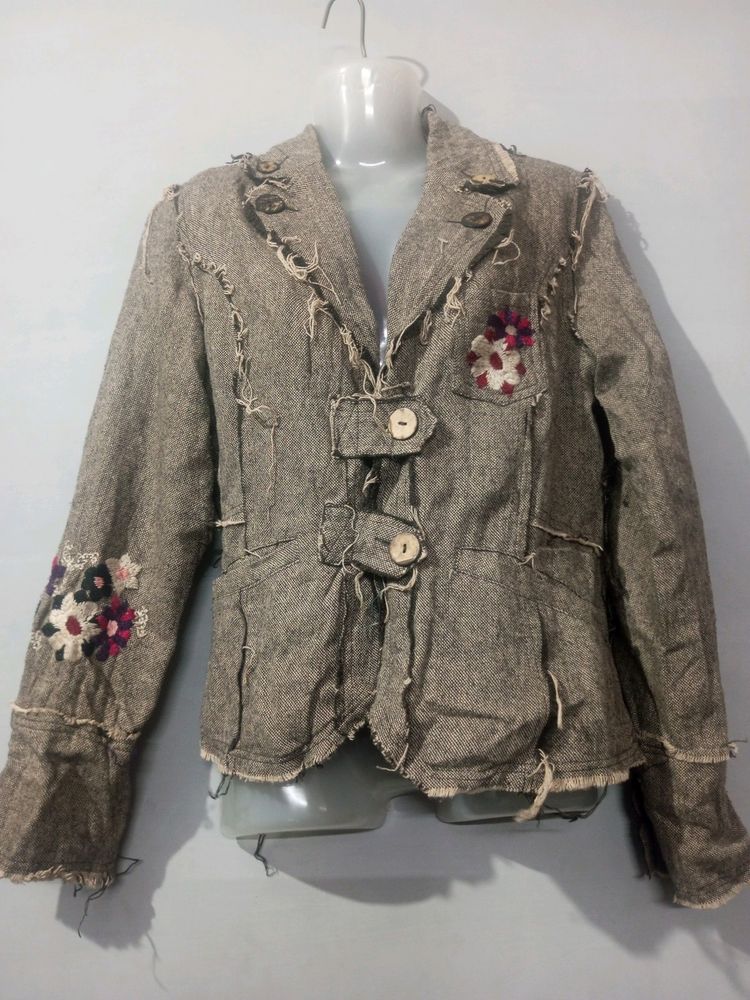 Beautiful Jacket Woolen With Embroidery