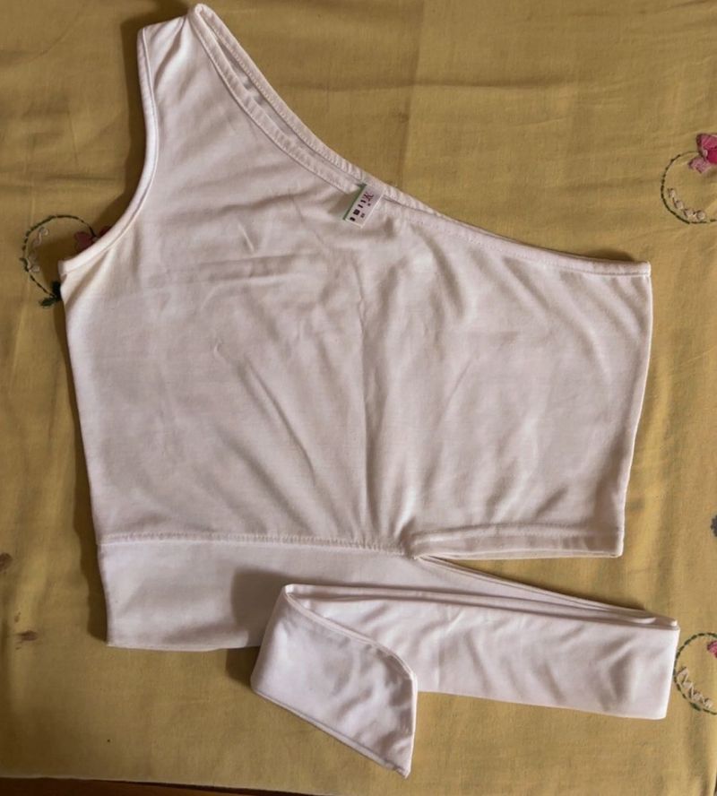 White One-Shoulder Top