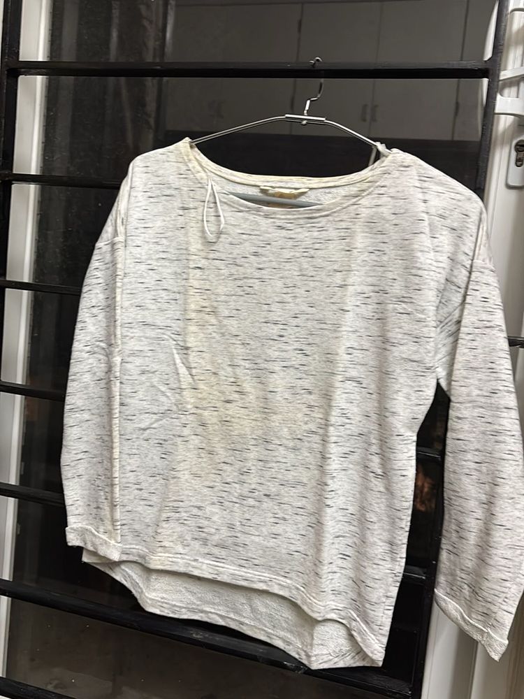 Grey Long Sleeve Top