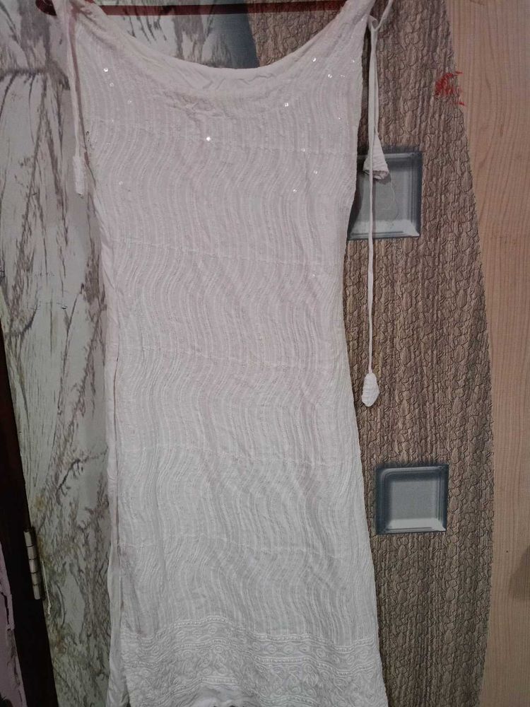 White Sequin Kurta