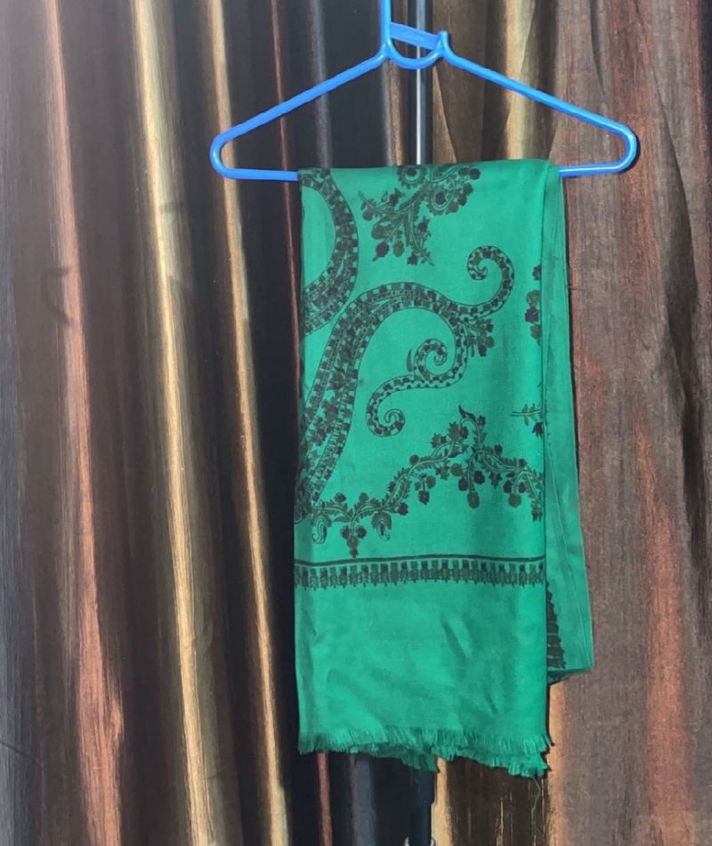 Emerald Green Paisley Shawl
