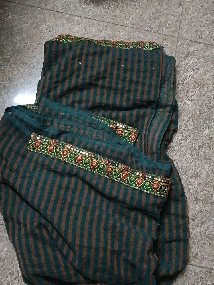 New Saree with blouse , georgette