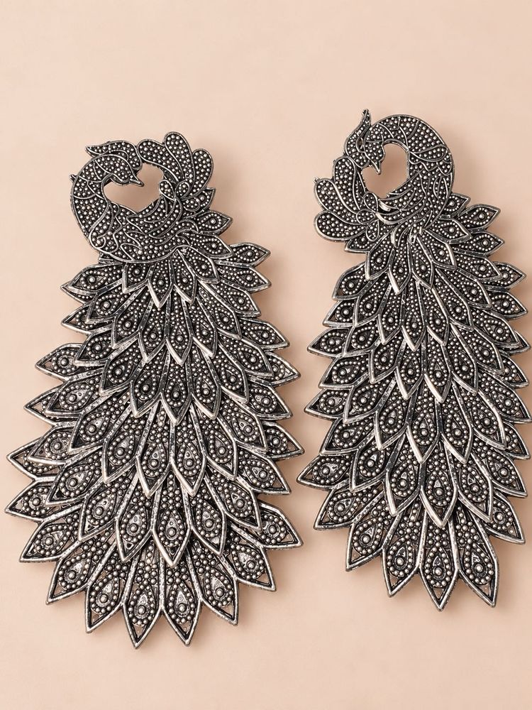 Boho Peacock Dangle Earrings