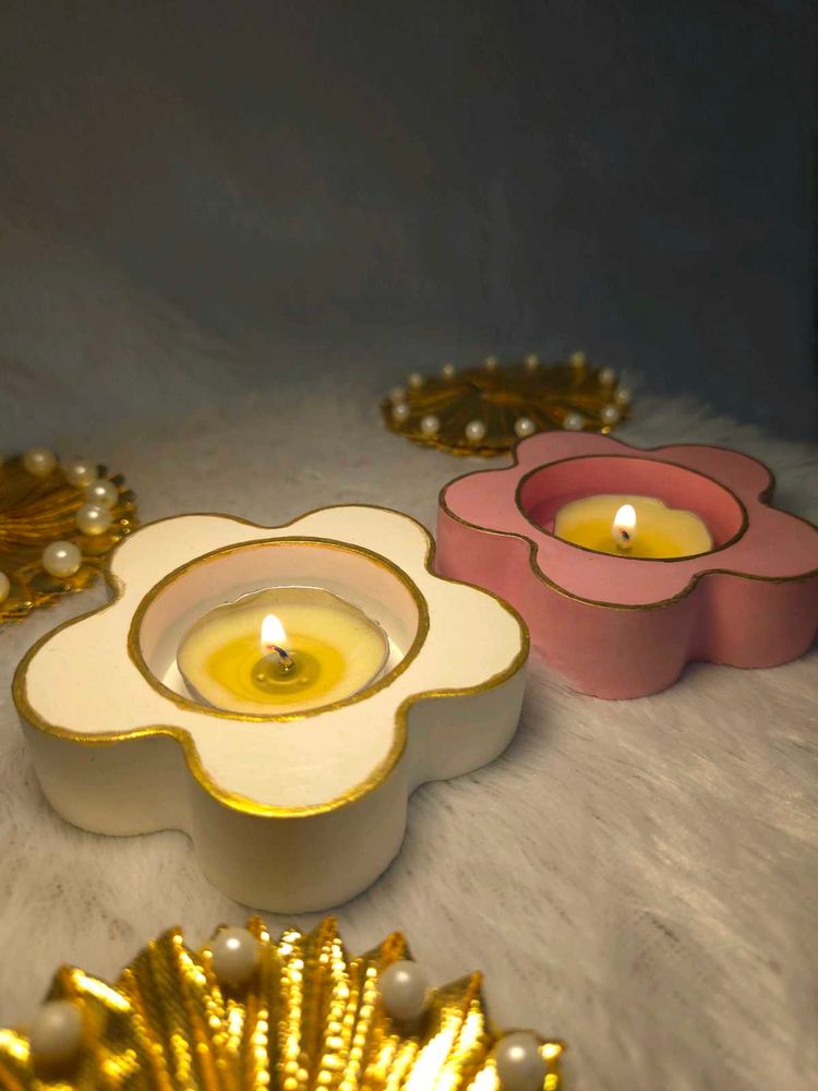 Flower Shaped Candle Holders