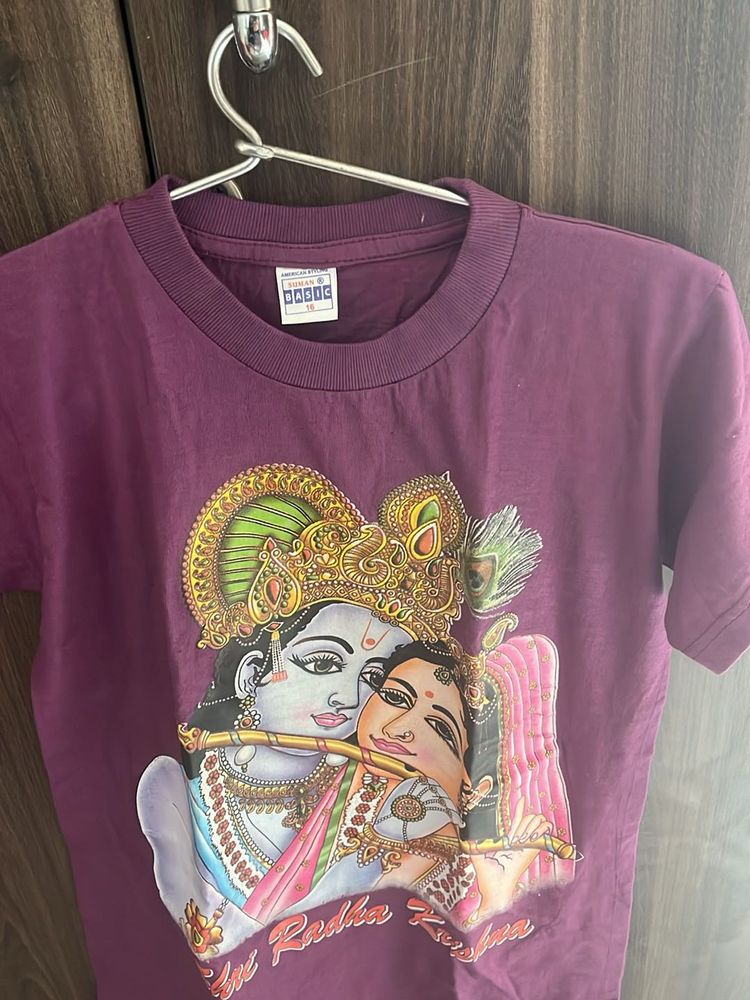 Bright Small Size Printed T-shirt