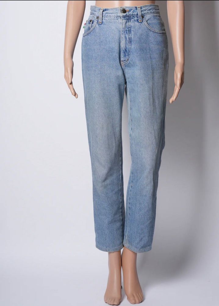 MOSCHINO Light Wash Mom Jeans