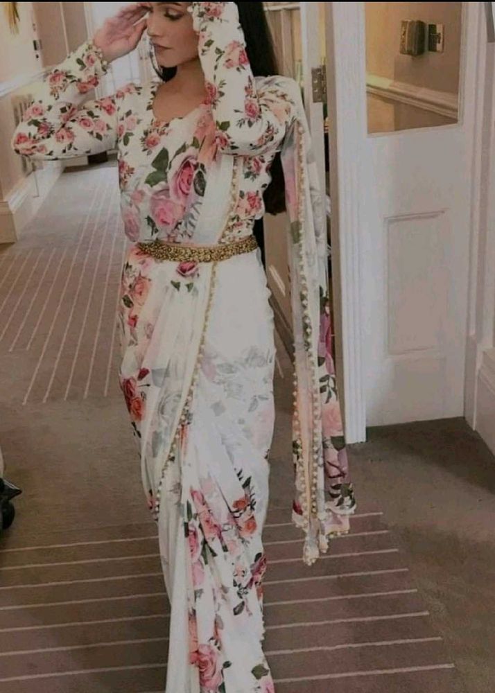 Floral Print Saree