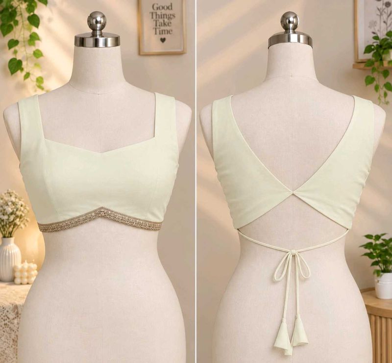 Stylish Cream Ethnic Blouse