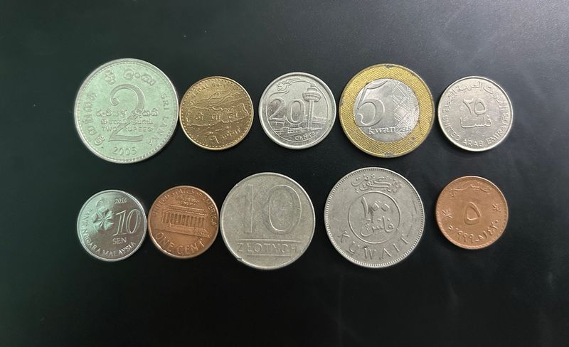 10 coins From Ten Different Countries