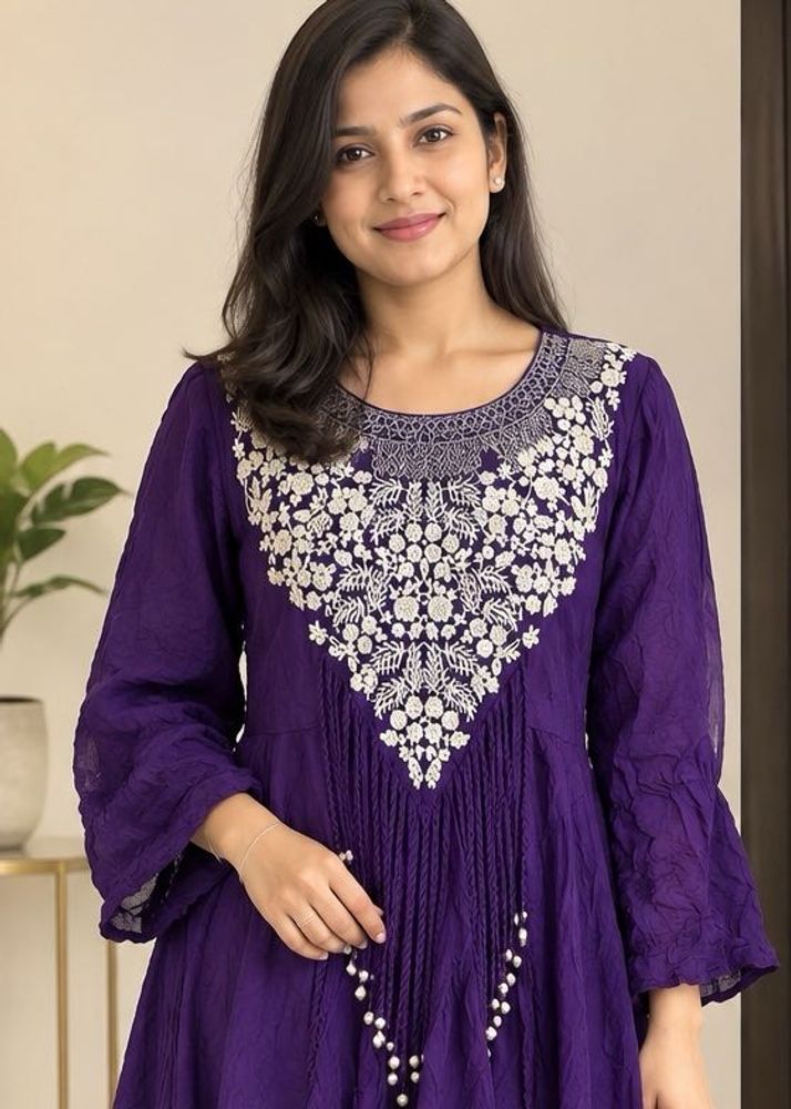 Boho Embroidered Kurta Set