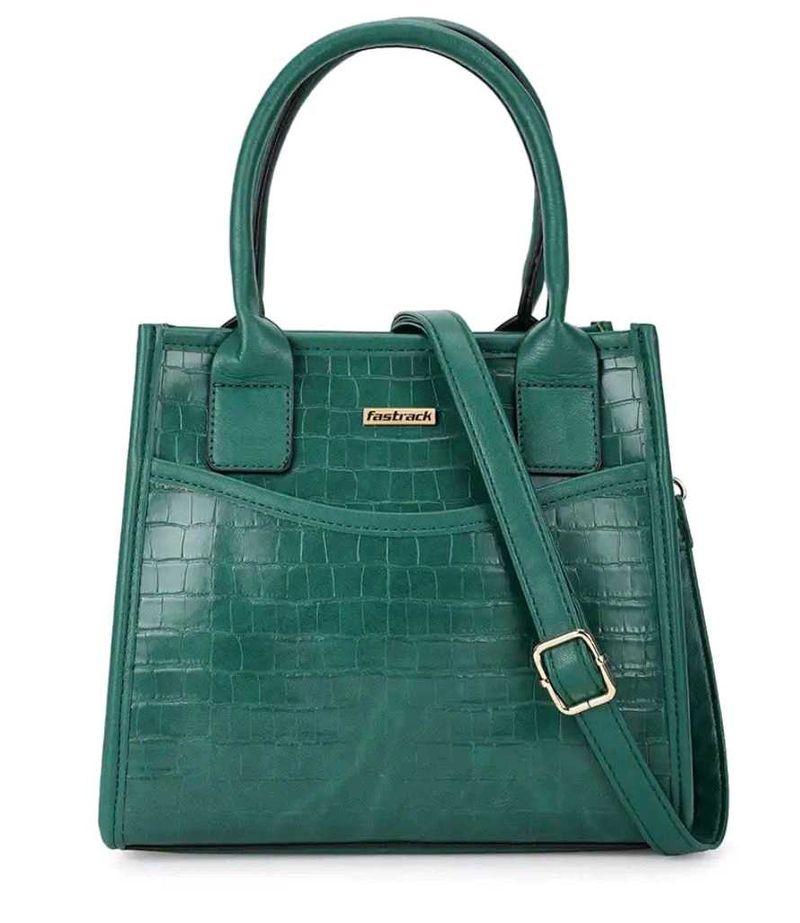 Elegant Green Croc Handbag