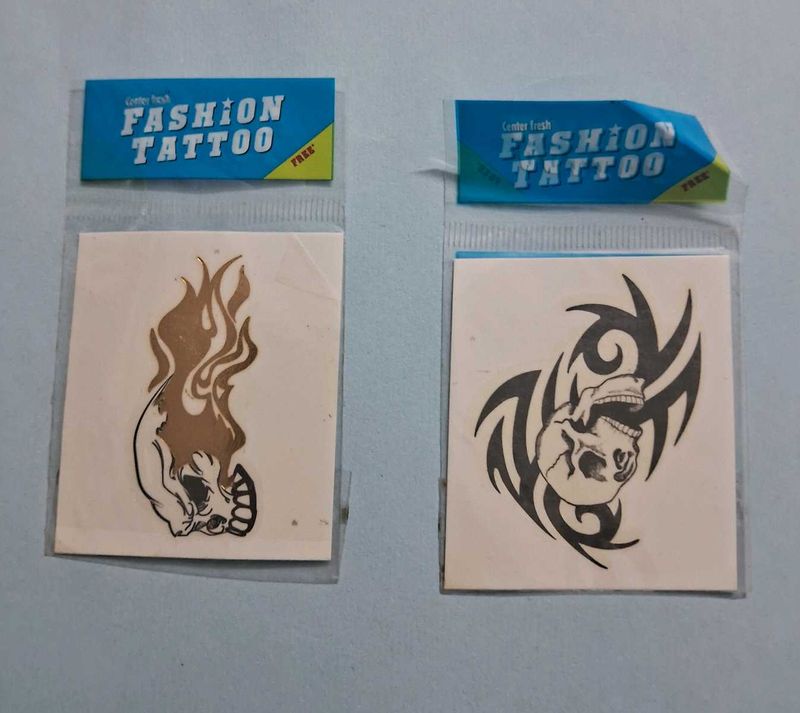Centre Fresh Cool Skull Temporary Tattoos