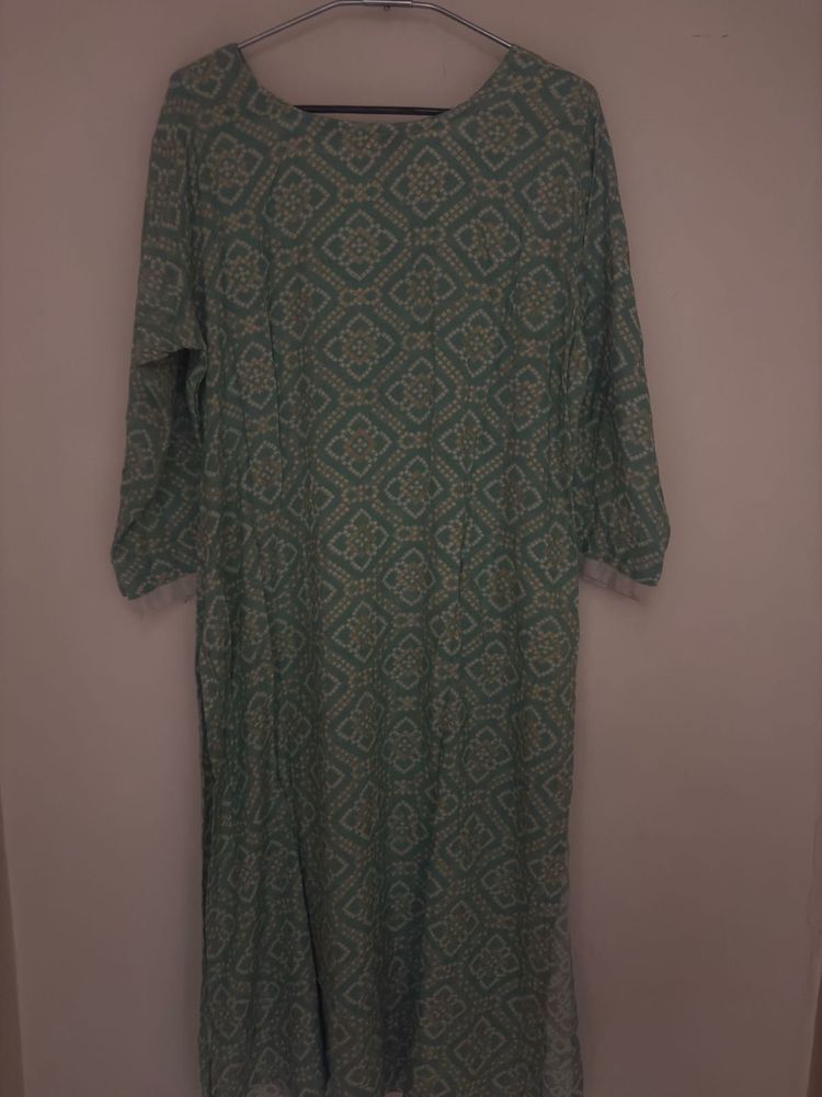 Light Green Printed Kurta