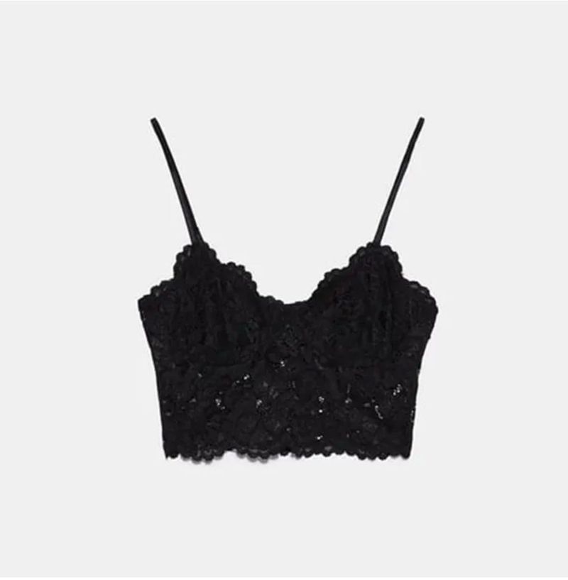 Zara Black Lace Cami Top