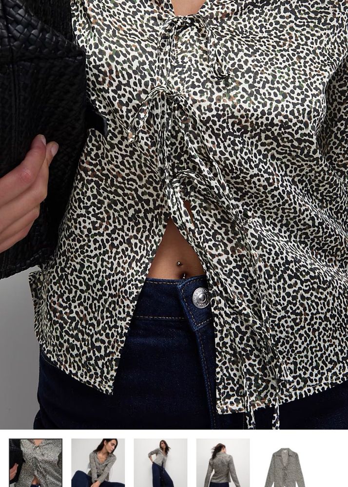 Marks &amp; Spencer Leopard Print Tie-Front Top