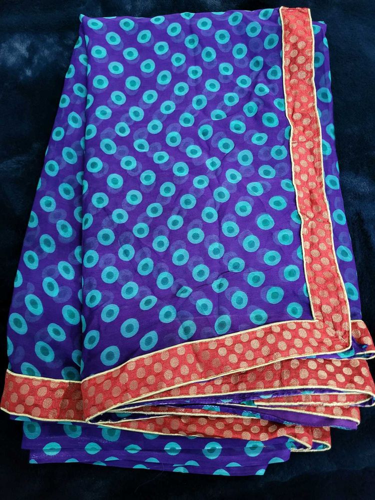 Beautiful Polka Dot Saree