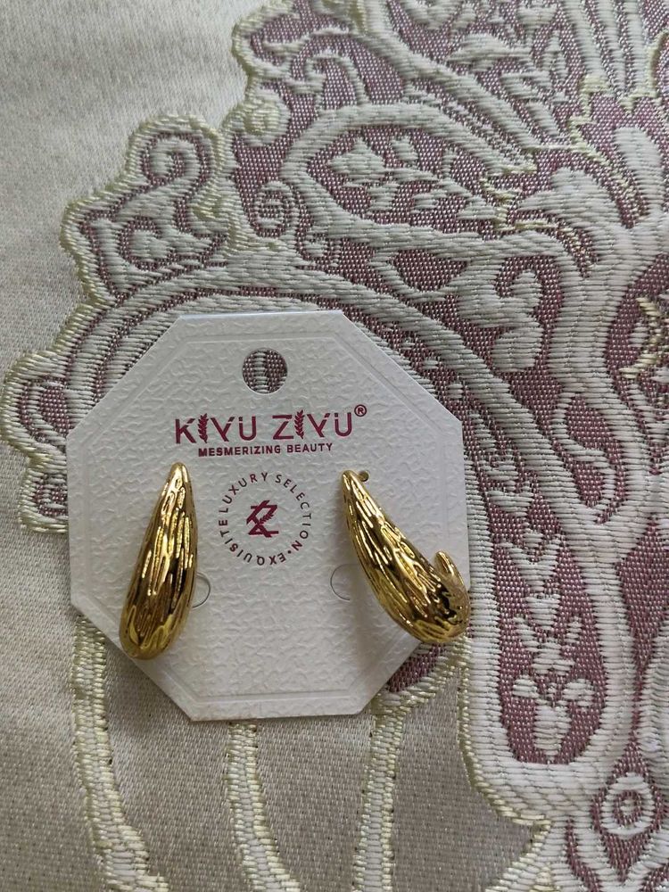 Kivu Ziyu Gold anti tarnish Drop Earrings