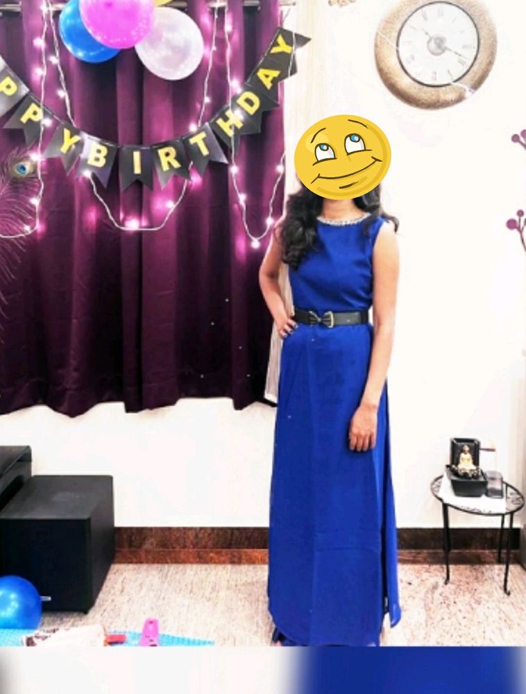 Navy Blue Long Gown