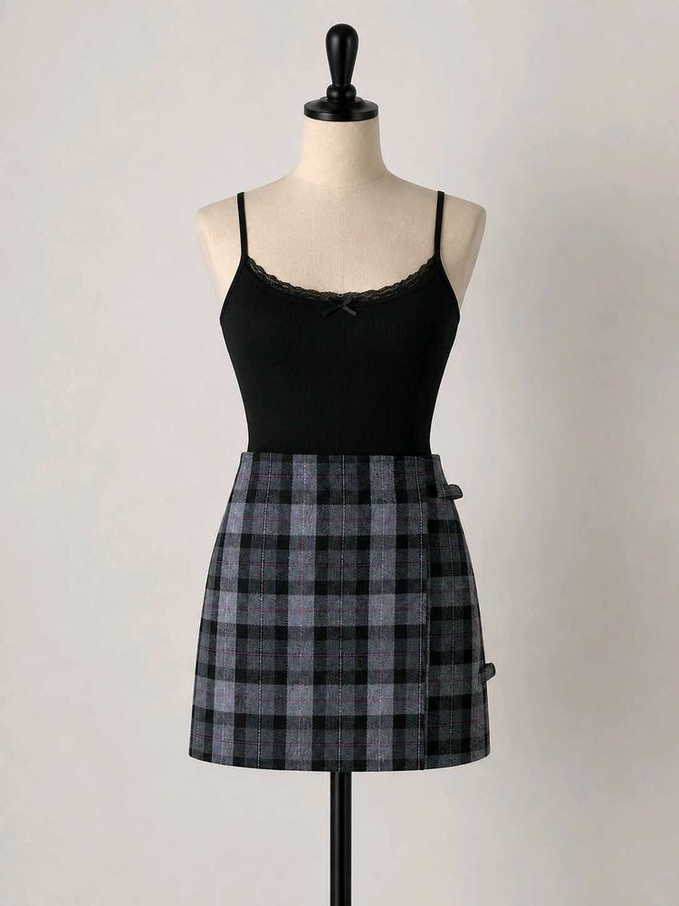 Super cute y2k Plaid Mini Skirt