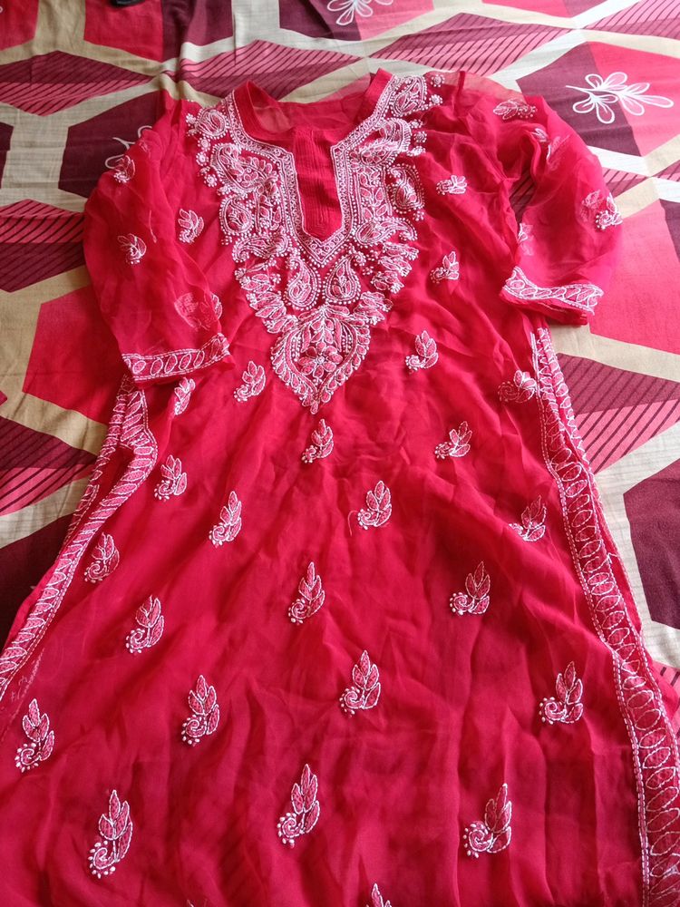 Chikankari kurti with inner