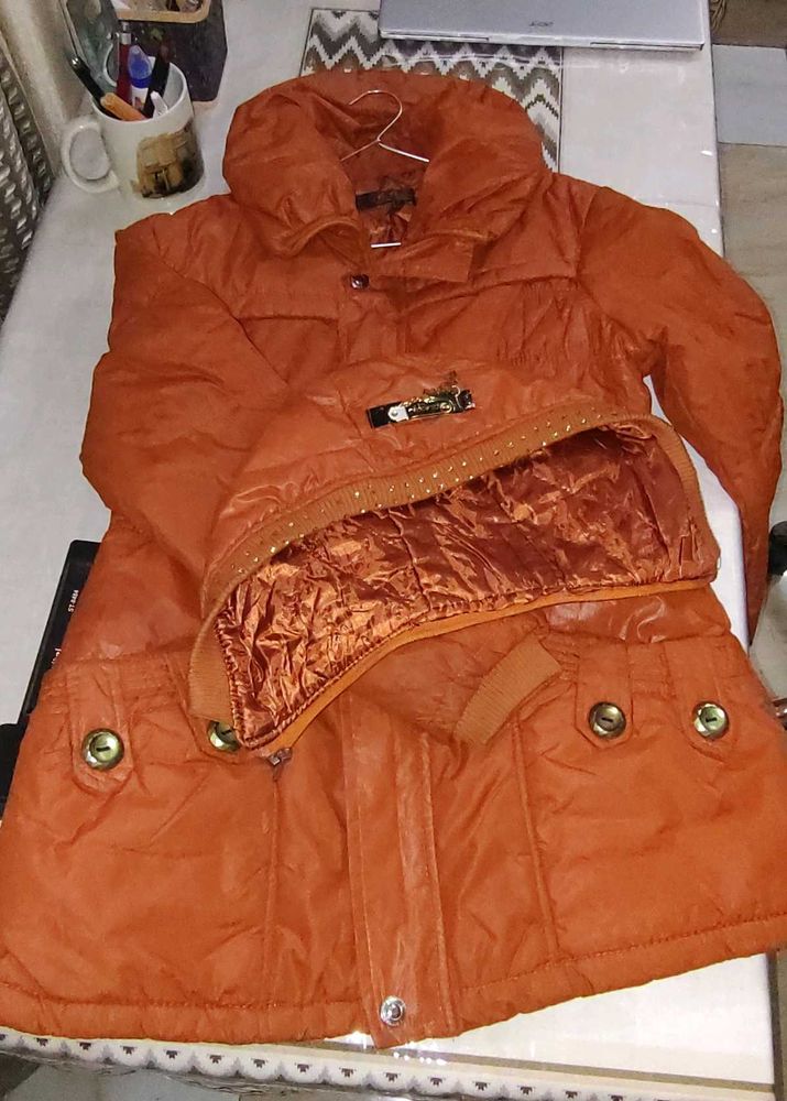 Stylish Orange Puffer Jacket