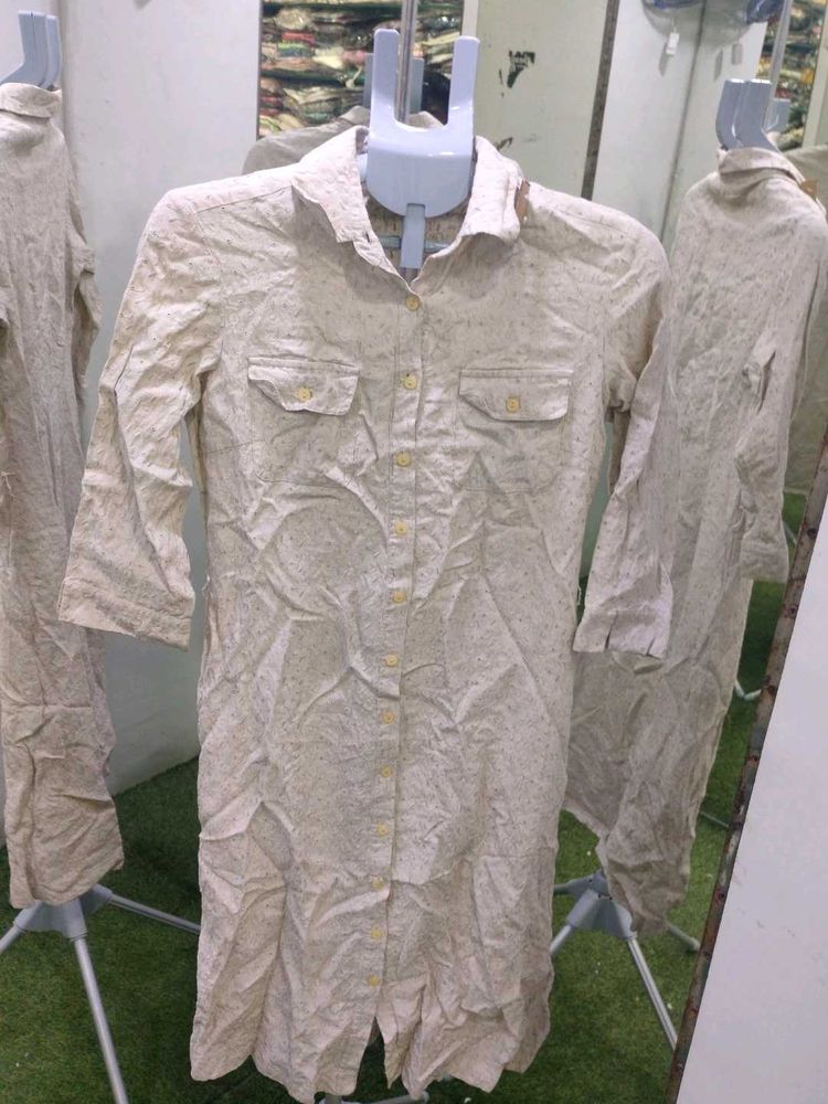 Lightweight Printed Shirt Dress