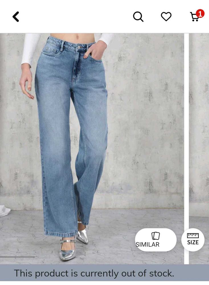 Classic Blue Wide Leg Jeans