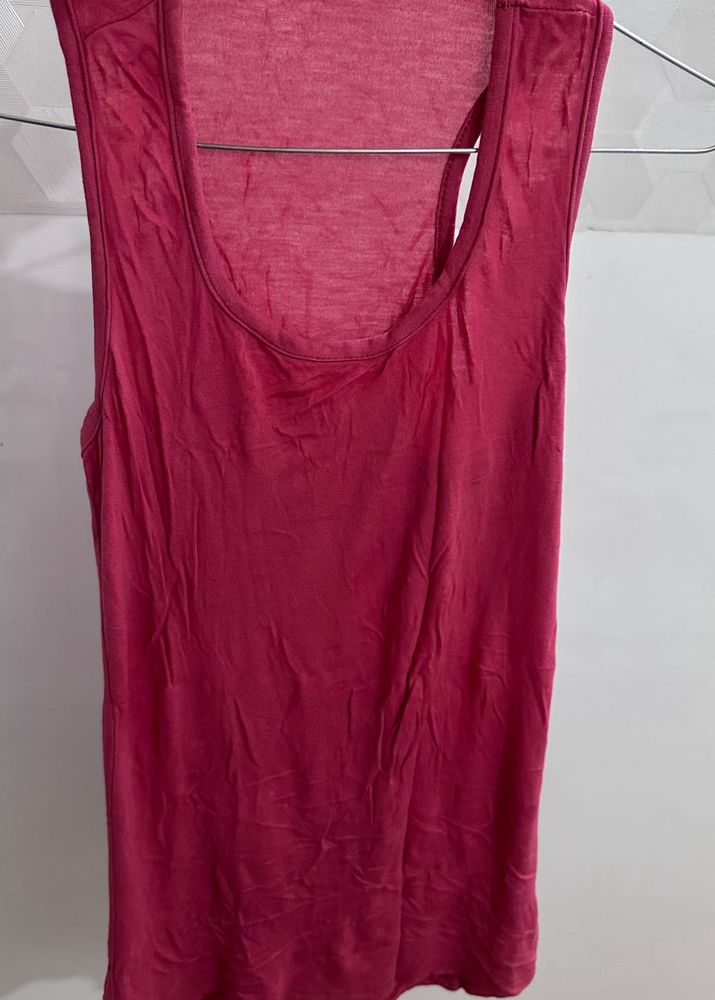 combo of  Pink/black Sleeveless Tank Top