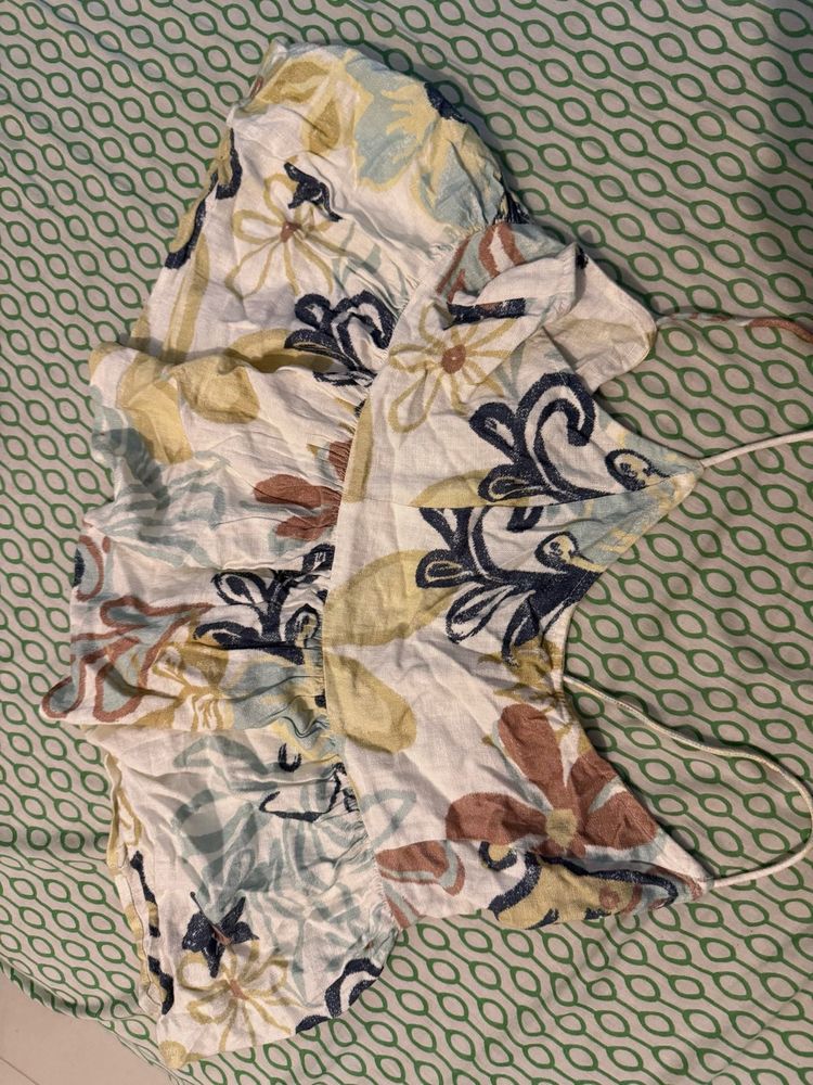 Abstract floral Print Summer Top