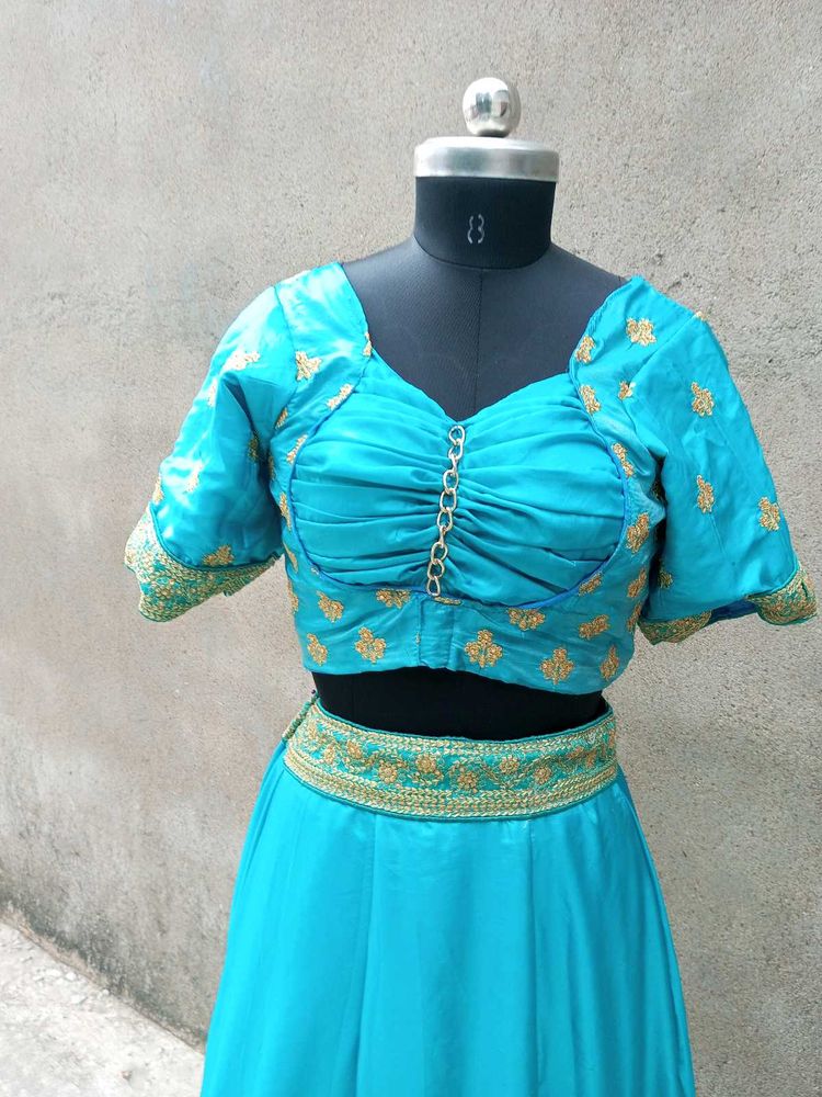 Stunning Teal Lehenga Choli Set
