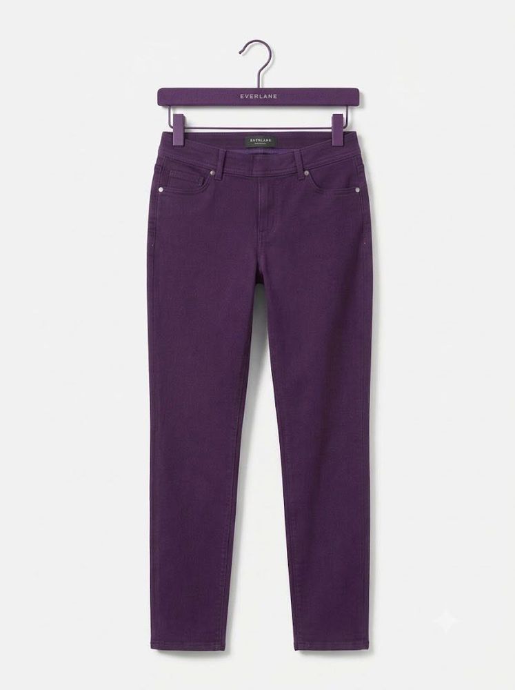 Purple Mid-Rise Jegging Pants