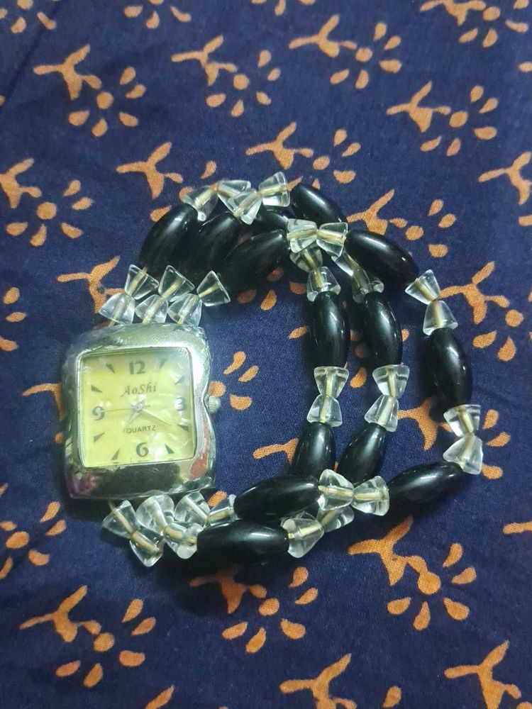 Stylish Beaded Bracelet Watch
