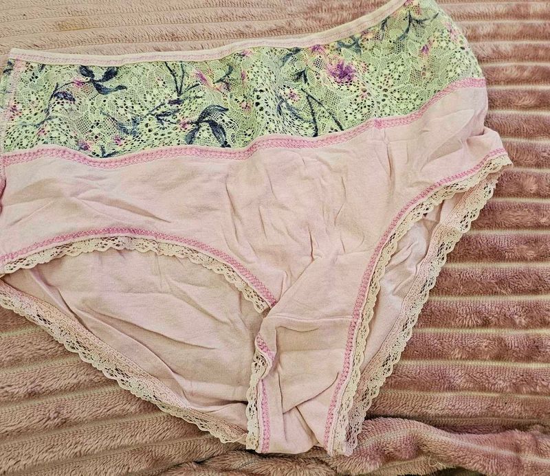Floral Lace Trim Panties
