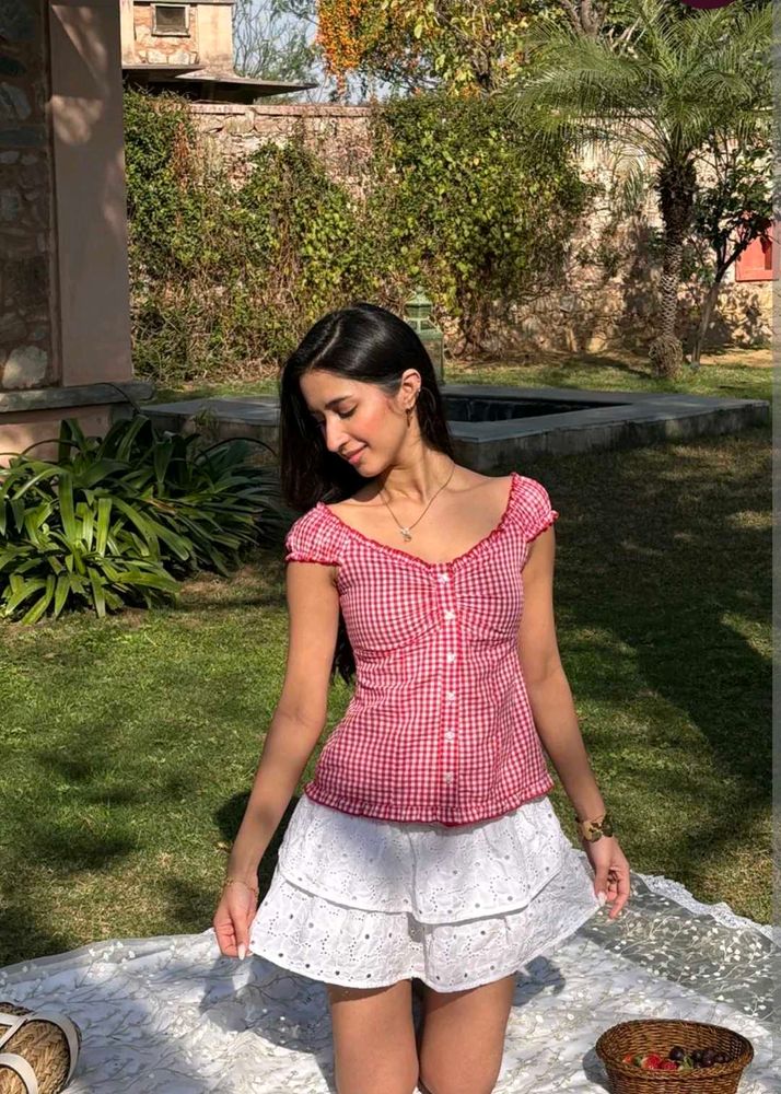 ghingam milkmaid top