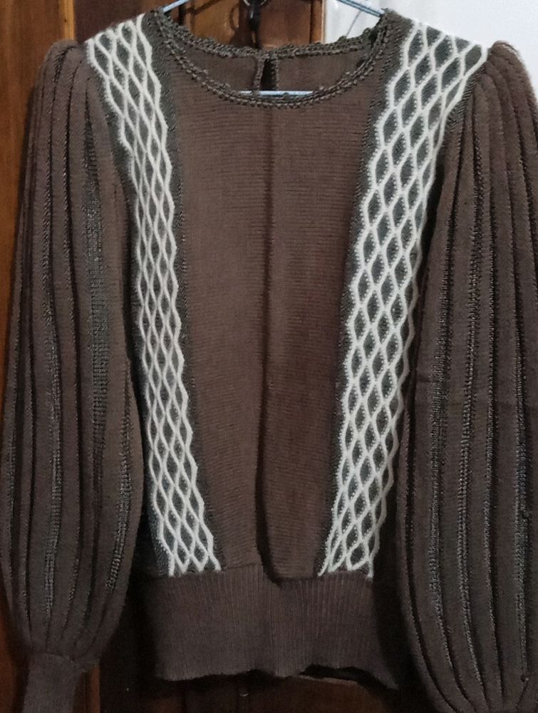 Vintage Brown Knit Sweater