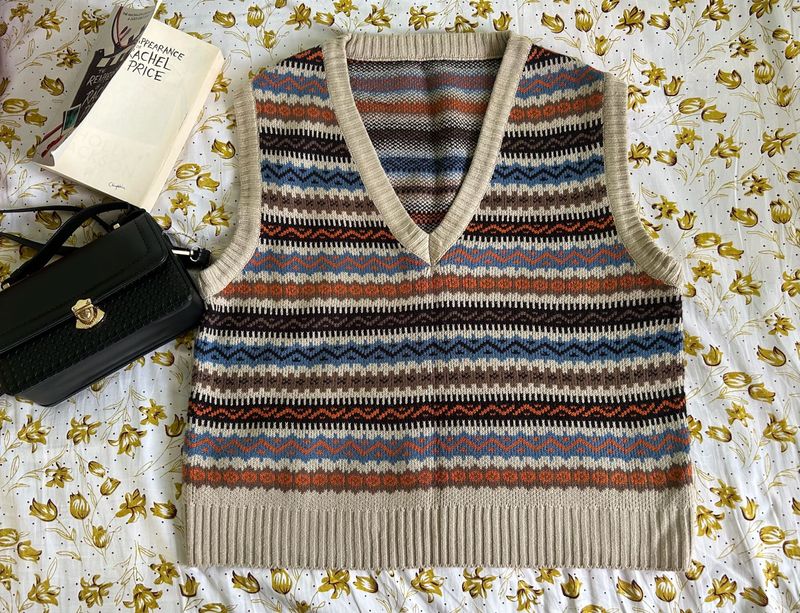 Fair Isle Knit Vest Sweater