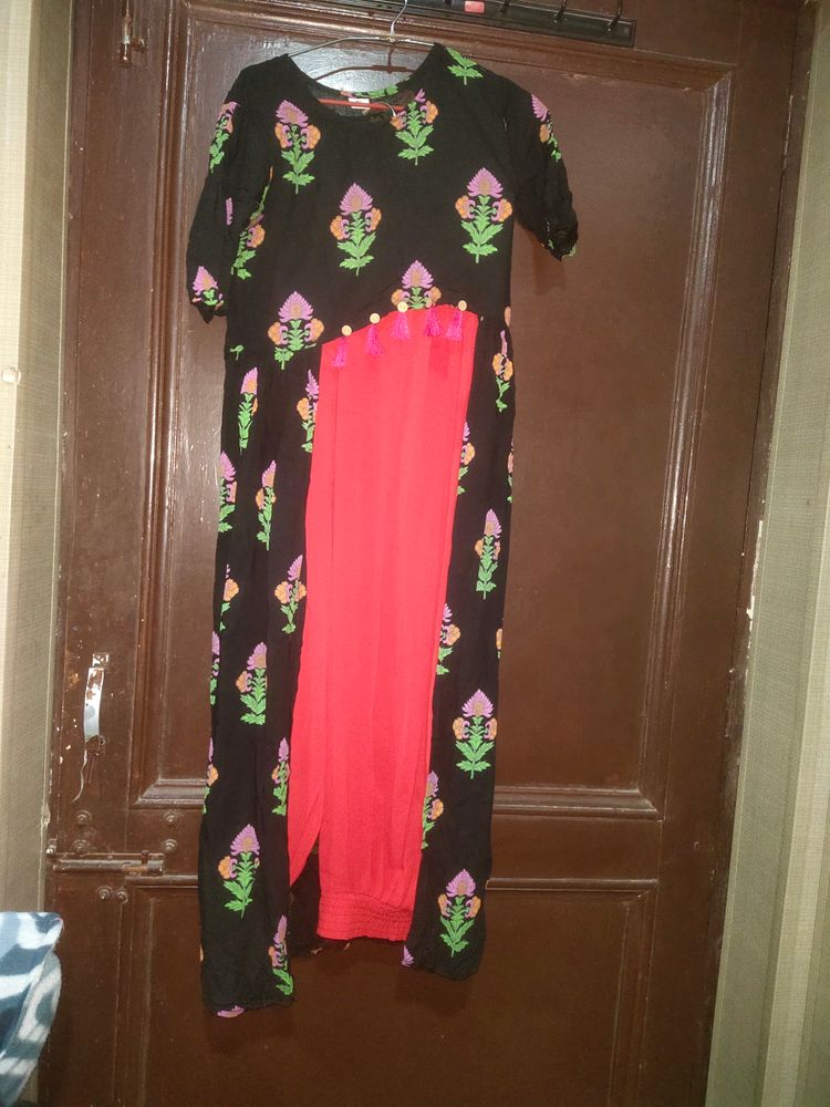 Princess Front Cut Designer Kurta With Lower S
