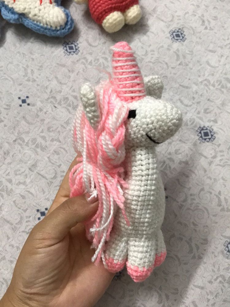 Handmade Crochet Unicorn Toy