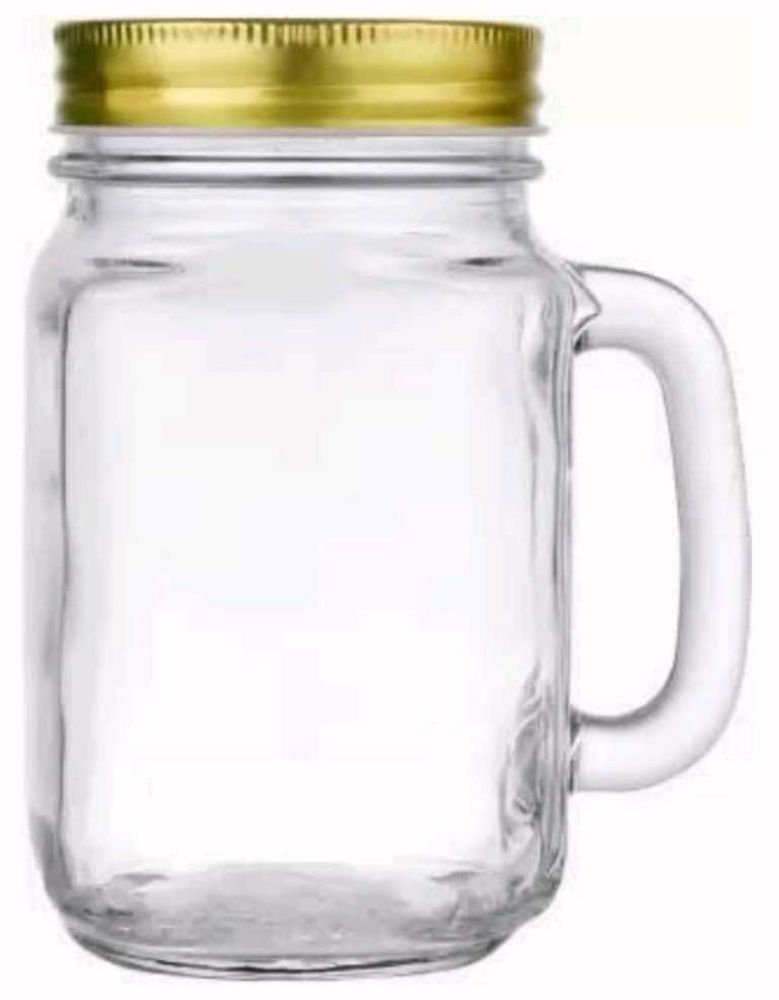 Glass Cup with Golden Lid