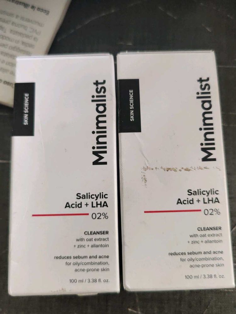 set of 2 Minimalist Salicylic Acid + LHA Cleanser