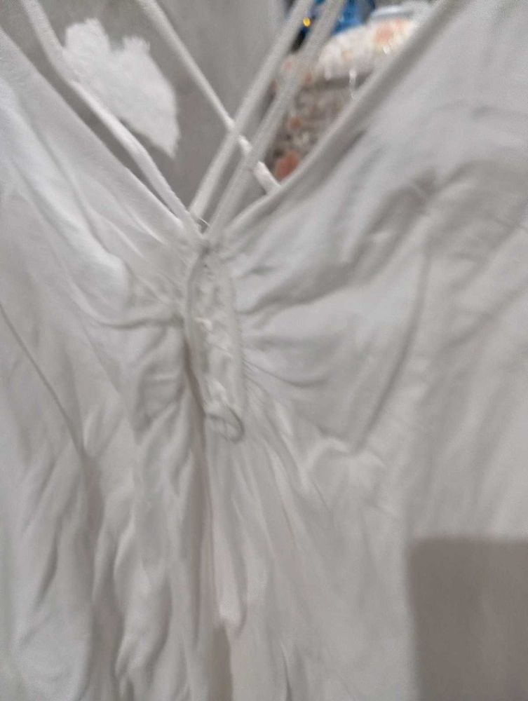 Women's White Criss-Cross Tank Top